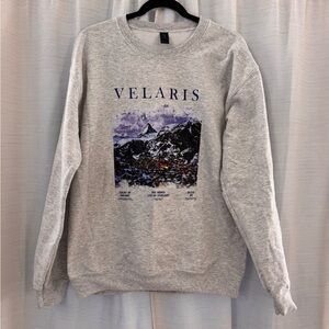 Velaris Crewneck Sweatshirt Grey | ACOTAR Night Court Cozy Sweater